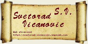 Svetorad Vicanović vizit kartica